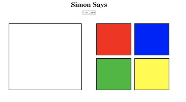 Simon Says Game Website